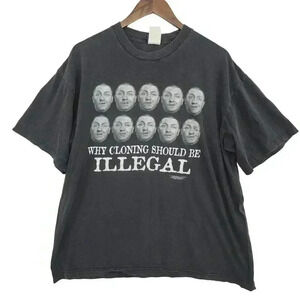 Vtg The Three Stooges 1997 "Why Cloning Should Be Illegal" T-Shirt Men's L Black